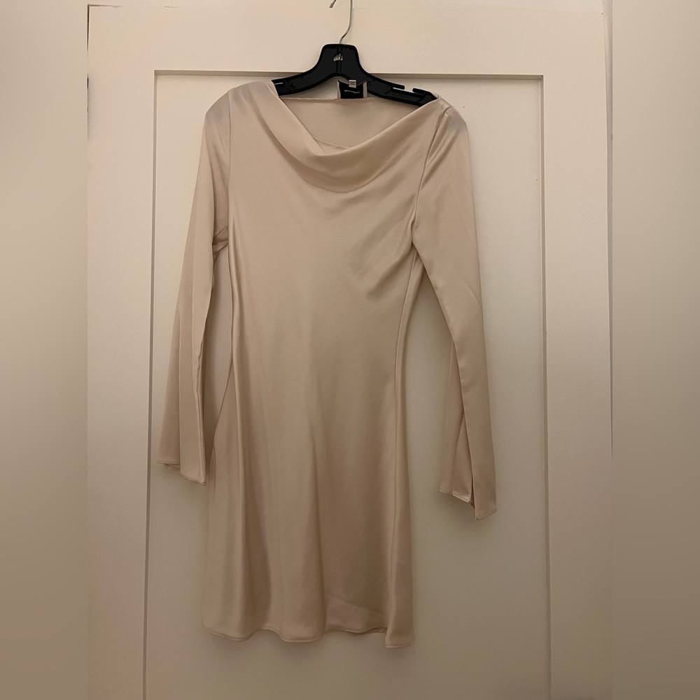 Reformation Almond Pike Satin Dress